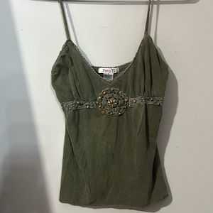 2 tank tops from the 90’s| Green size S from pout | Brown size S from energie
